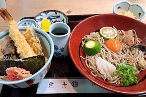 사슴공원 근처 맛집 소바 덴뿌라