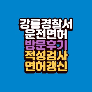 강릉경찰서 운전면허 갱신